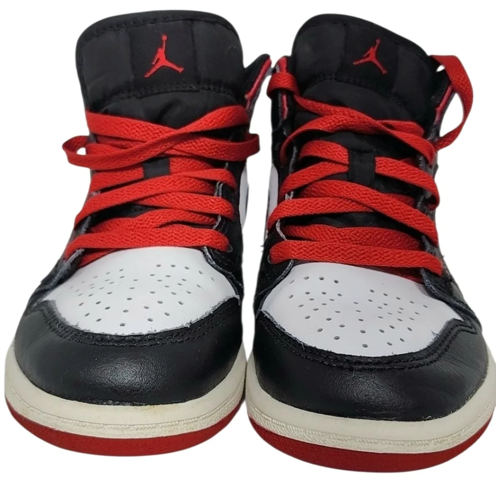 Nike Air Jordan 1‎ Mid Shoes White Gym Red Black DQ8424-106, Size 13C